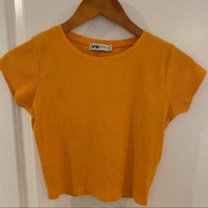 Orange crop top